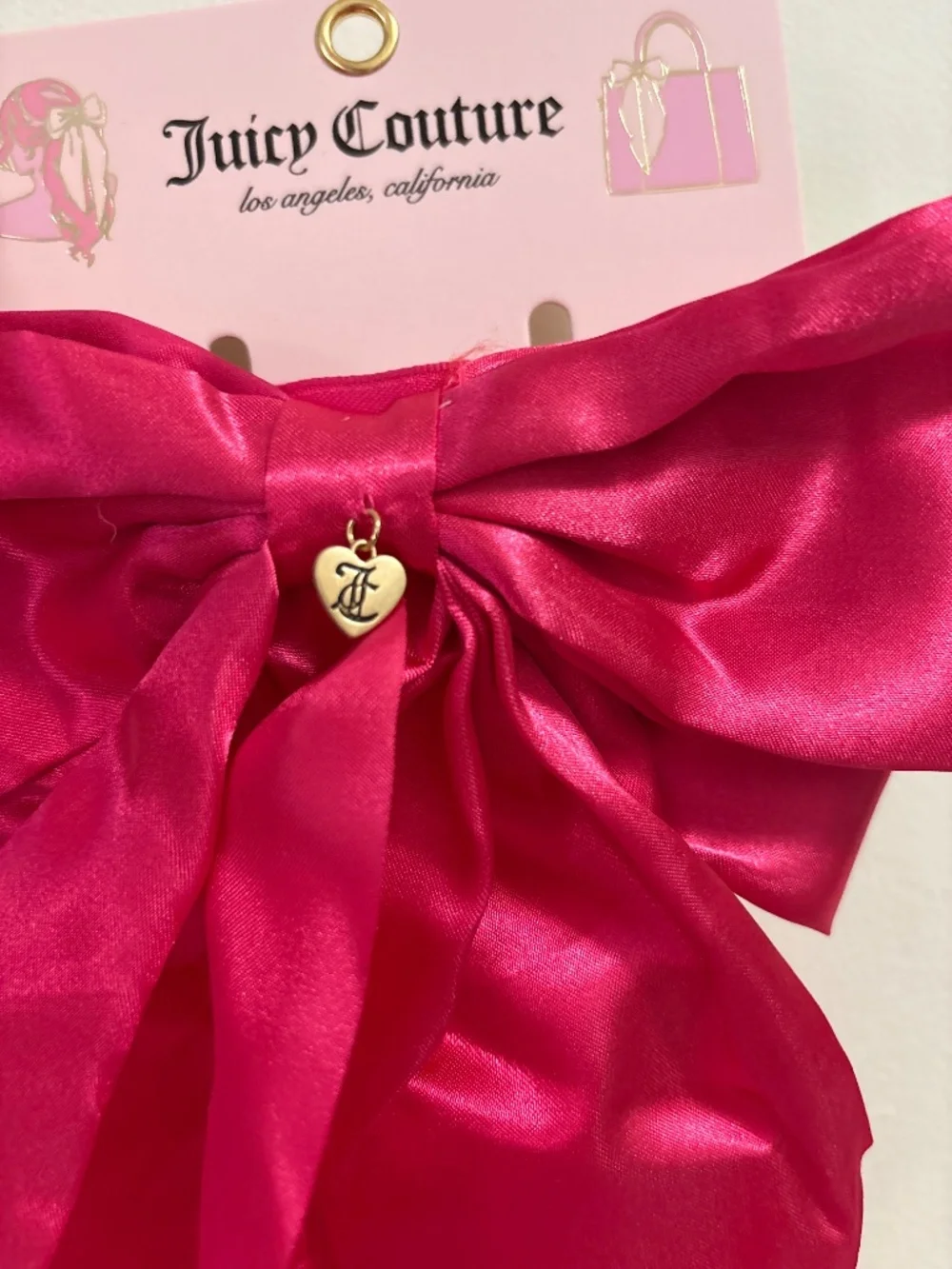 Juicy Couture Large Pink Bow Claw clip